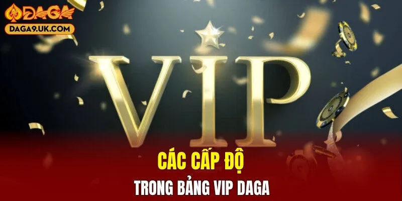 Các cấp độ trong bảng VIP DAGA